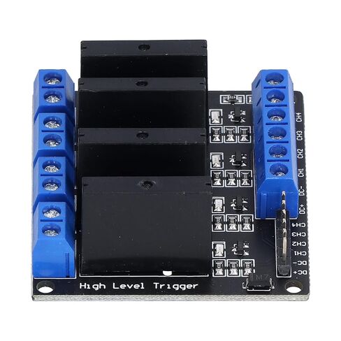 4 Channel Solid State Relay Module, High Level DC Control, Fast Switching 3-24V for Industrial Automation Home Appliances in Kuwait