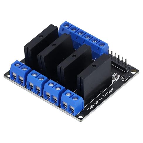 4 Channel Solid State Relay Module, High Level DC Control, Fast Switching 3-24V for Industrial Automation Home Appliances in Kuwait