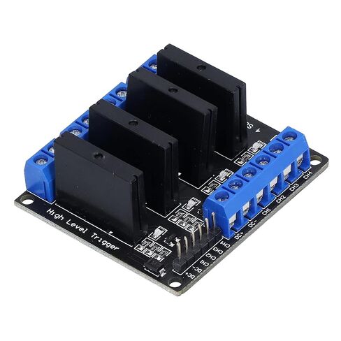 4 Channel Solid State Relay Module, High Level DC Control, Fast Switching 3-24V for Industrial Automation Home Appliances in Kuwait
