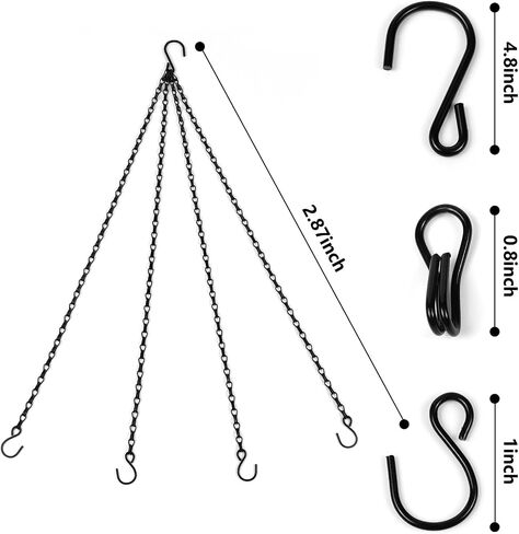 Hanging Baskets Chains 4 Leads Hanging Chains Flower Pot Hanger Replacement Plant Hangers for Planters and Lanterns in Kuwait