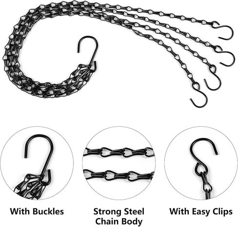 Hanging Baskets Chains 4 Leads Hanging Chains Flower Pot Hanger Replacement Plant Hangers for Planters and Lanterns in Kuwait