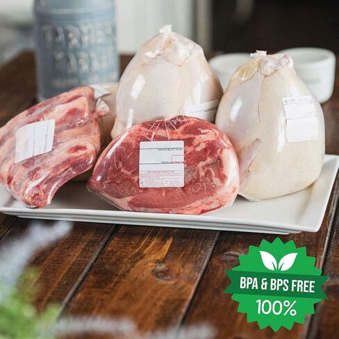 Poultry Shrink Bags (13x20) Zip Ties and Labels, 3 MIL, BPA/BPS Free, 3MIL, MADE IN USA (50) in Kuwait