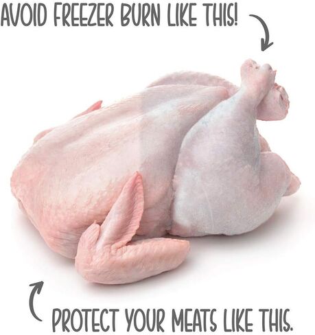 Poultry Shrink Bags (13x20) Zip Ties and Labels, 3 MIL, BPA/BPS Free, 3MIL, MADE IN USA (50) in Kuwait