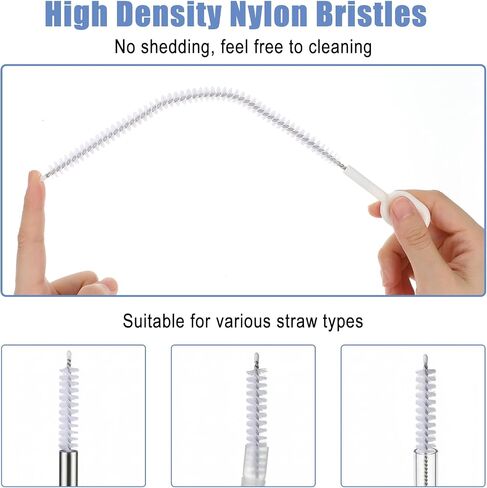 4Pcs Long Straw Cleaner Brush, 10.2In Extra Long Straw Tube Brush | Reusable Drinking Straws Clean Brush Set for Cleaning in Kuwait