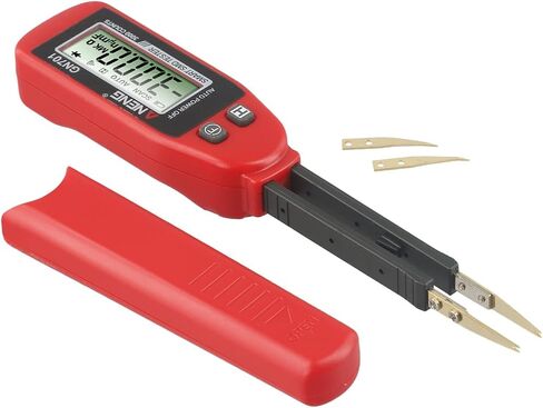 FABULETTA GN701 Digital for SMD Tester Capacitance Resistance Diode Continuity Meter with Gold-Plated Tweezers for Electronic Repair Factory Component Testing Portable LCD Display Tool in Kuwait