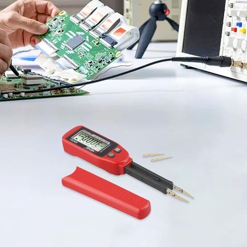 FABULETTA GN701 Digital for SMD Tester Capacitance Resistance Diode Continuity Meter with Gold-Plated Tweezers for Electronic Repair Factory Component Testing Portable LCD Display Tool in Kuwait
