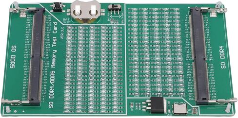 جهاز اختبار ذاكرة DDR4 وDDR5 مع ضوء LED - محلل تشخيص ذاكرة الوصول العشوائي 2 في 1 لأجهزة الكمبيوتر المحمول وأجهزة الكمبيوتر المكتبية، يعمل بالبطارية أو كابل من النوع C (4.72\\) in Kuwait