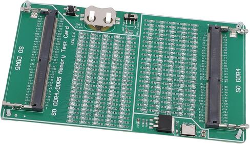 جهاز اختبار ذاكرة DDR4 وDDR5 مع ضوء LED - محلل تشخيص ذاكرة الوصول العشوائي 2 في 1 لأجهزة الكمبيوتر المحمول وأجهزة الكمبيوتر المكتبية، يعمل بالبطارية أو كابل من النوع C (4.72\\) in Kuwait
