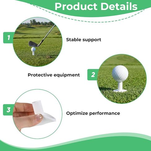 5 Pack Rubber Golf Tees for Mats, Golf Tee Holder for Driving Range & Simulator, Mixed Size for Driving Range & Indoor and Outdoor Golf Hitting Mats in Kuwait