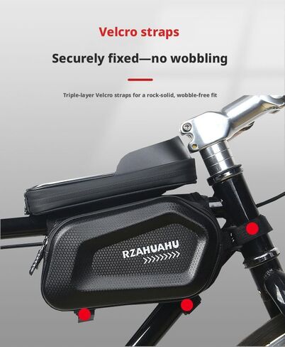 Waterproof Hard Shell Bike Frame Bag, Touch Screen MTB Front Tube Bag Cycling Phone Storage Pouch,Gift for Dad/Men in Kuwait