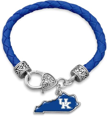 From the Heart Kentucky Wildcats State of Mine Blue Leather Bracelet Jewelry Gift Licensed UK, Silver in Kuwait