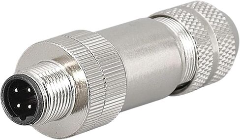 5 قطعة M12 4P 5P 6P 8 دبابيس محمية الاستشعار لرسو السفن موصل ذكر أنثى المعادن الجمعية (M12-A-8P ذكر) in Kuwait