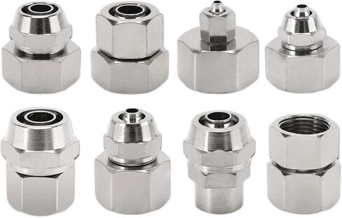 هوائي سريع موصل KPCF 1/8 "1/4" 3/8 "1/2" BSPT أنثى خرطوم هواء 4 6 8 10 12 مللي متر مكونات هوائية 10 قطعة (KPCF 4-01) in Kuwait