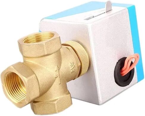 3/4 1 Inch Brass Motorized Globe Valves 2 Wire AC220V 3 Way Electric Shut-off Valve 1Pcs(1") in Kuwait