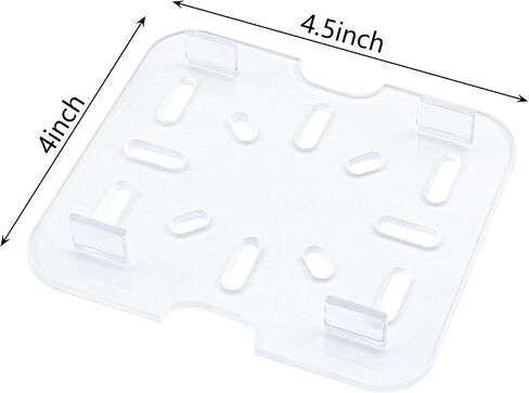 4PCS Transparent Plastic Drain Rack 4x4.5 Inch Special Grid Plate for Food Pans Acrylic Drain Tray for Sink Fruits and Vegetables for Teapots Tableware Kitchen Restaurants Hotels in Kuwait