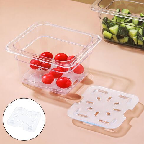 4PCS Transparent Plastic Drain Rack 4x4.5 Inch Special Grid Plate for Food Pans Acrylic Drain Tray for Sink Fruits and Vegetables for Teapots Tableware Kitchen Restaurants Hotels in Kuwait