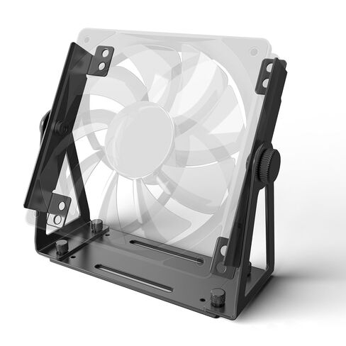 Computer Fan Stand - 120mm 140mm PC Fan Desk Stand, Heavy Duty Metal Adjustable Mount with 360° Rotation, Desktop Cooling Stand for PC, Router & Electronics (Fan Not Included) in Kuwait