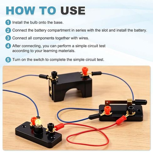 PATIKIL Interconnect Circuit Wire, 10 Pcs 400 mm Circuit Wires Connectors Physics Experiment Basic Beginner Kit for Physics Laboratory Electricity Connection, Alligator Clip, Blue/Red in Kuwait