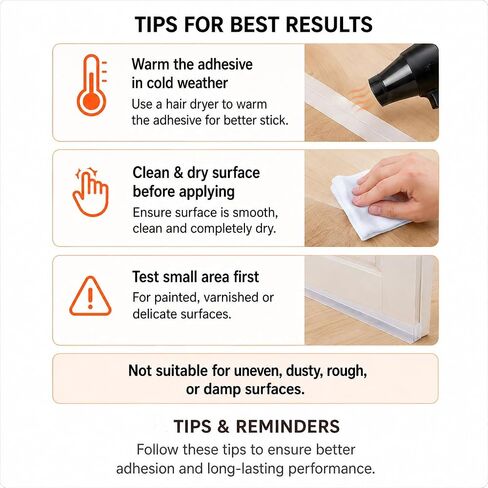 Weather Stripping Door Seal, Clear Silicone Door Seal Strip for Door Frame, 16.4FT Self Adhesive 25mm Seal Tape for Doors and Windows, Seals 0-15mm Gaps in Kuwait