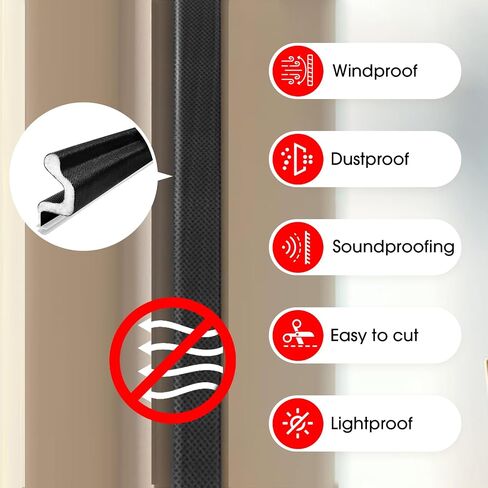 Extra Thick Weather Stripping Door Seal, Black Kerf Door Weatherstripping for Door Frame, Extra Wide Exterior Door Weather Seal for Lager Gap, V-Shaped Door Insulation Strip Replacemen 40Ft in Kuwait