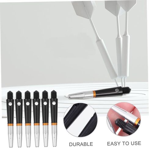 BESTonZON 6 Pcs Aluminum Dart Shafts, Rotating Stems for Steel Tip and Soft Darts, Replacement Flight Accessories Set with Standard 2BA Thread in Kuwait