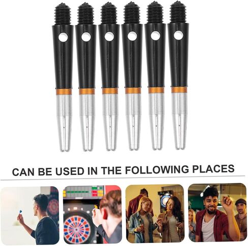 BESTonZON 6 Pcs Aluminum Dart Shafts, Rotating Stems for Steel Tip and Soft Darts, Replacement Flight Accessories Set with Standard 2BA Thread in Kuwait