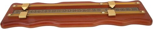 Acouto Billiard Game Scorer، لوحة تسجيل MDF بنية متموجة لحمام السباحة والسنوكر وكرة السلة وتنس الطاولة - المنزل، ملحقات الألعاب مع مزلقات معدنية in Kuwait