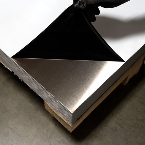 Quality Stainless Steel Sheet, 430 (Magnetic) No. 4 24Ga x 48" x 96", Perfect for Restaurants, Food Trucks, Hospitals, Backsplash, Residential, Commercial Etc. - 1 PC in Kuwait