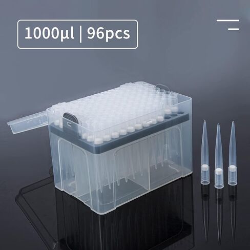 FOUR E'S SCIENTIFIC 100uL-1000uL Pipettes with 1mL Filter Pipette Tips 96pcs in Kuwait