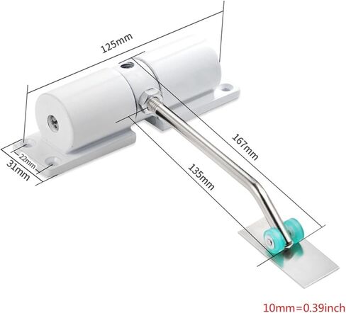 Door Closer, Hydraulic Invisible Household Simple Small Door Closers Buffer Closing Spring Automatic Silent Opener 60KG in Kuwait