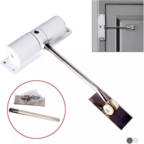 Door Closer, Hydraulic Invisible Household Simple Small Door Closers Buffer Closing Spring Automatic Silent Opener 60KG in Kuwait