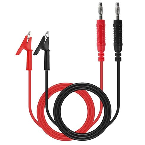 2Pcs Banana Plug to Alligator Clip Test Lead Wire Cable 4mm Heavy Duty Silicone Wire 14AWG for Multimeter Test Leads Oscilloscope Electrical Testing in Kuwait
