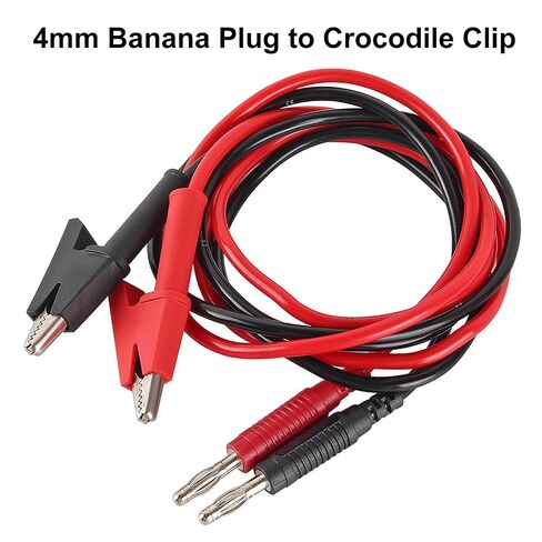 2Pcs Banana Plug to Alligator Clip Test Lead Wire Cable 4mm Heavy Duty Silicone Wire 14AWG for Multimeter Test Leads Oscilloscope Electrical Testing in Kuwait