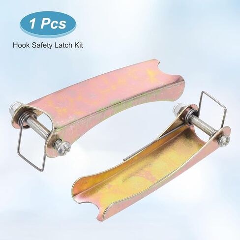 PATIKIL 3.7 Inch Hook Safety Latch Kit, 10T Alloy Steel Towing Receiver Hitch Replacement for Clevis Hook Truck Trailer, Brass in Kuwait