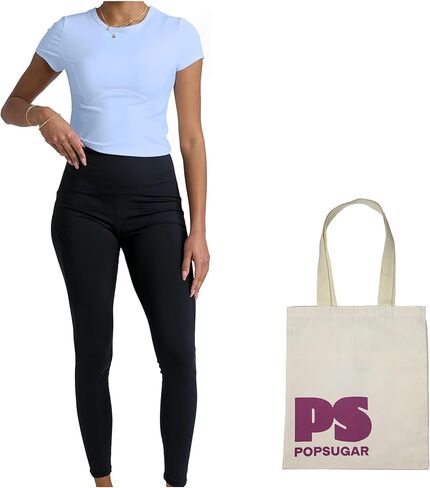 Two Piece Workout Set for Women High Waist Leggings and Short Sleeve Athletic Tops Matching Pilates Gym Sets Yoga Outfits in Saudi Arabia