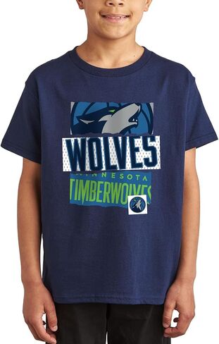 Junk Food NBA - شعارات ممزقة - تي شيرت شبابي بأكمام قصيرة مرخص رسميًا للأولاد والبنات in Kuwait