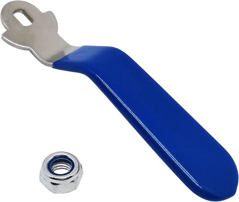 1 Piece Hole Size 5×8mm 201 Stainless Steel Ball Valve Handle with Blue Plastic Handle Grip & Nut for 1 inch Ball Valve,180 Degree No Positioning Round Head(Straight) in Kuwait