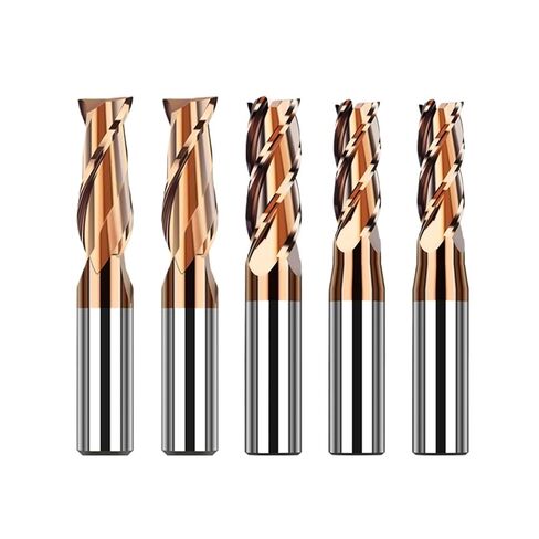 Carbide End Mills HRC55 Cutting Tool Interval 0.1mm CNC Maching Flat Metal Cutter 2/4F Tungsten Steel Milling 1Pcs(D5.3xD6x50L) in Kuwait