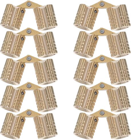 10pcs 8mm Solid Copper Barrel Hinges Hidden Door Hardware Concealed Hinges for Cabinets Jewelry Boxes Wood Furniture with 180° Opening Angle in Kuwait