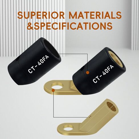 4 قطع طرف موصل لحام CT-40FA، العروة الطرفية لمحول الموصل للموصلات الذكور LC-40 أو LC-40HD، سعة الكابل 1/0 حتى 2/0 (50-70 مم²)، فتحة مسمار 17/32 بوصة in Kuwait