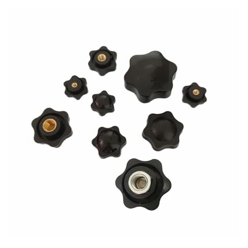 Hand TighteThumb Nut,Knob Thumb Nut Tighten Nuts Handle Thread Mechanical Black Thumb Nuts Clamping Knob(Perforated,M8 32) in Saudi Arabia