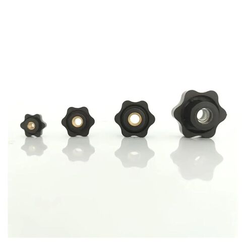 Hand TighteThumb Nut,Knob Thumb Nut Tighten Nuts Handle Thread Mechanical Black Thumb Nuts Clamping Knob(Perforated,M8 32) in Kuwait