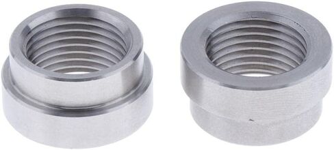 10 Pieces O2 Weld Bungs M18x1.5 O2 Weld on Fittings O2 Bung Plug Nut Mount O2 Weld on Stepped Nut Bung Iron Material Suita in Kuwait