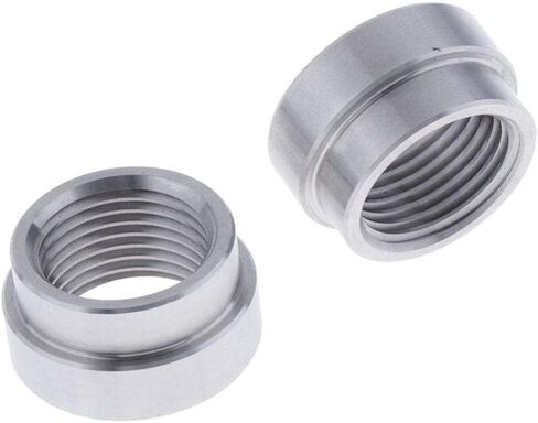 10 Pieces O2 Weld Bungs M18x1.5 O2 Weld on Fittings O2 Bung Plug Nut Mount O2 Weld on Stepped Nut Bung Iron Material Suita in Kuwait