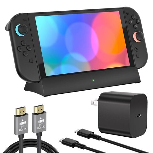 Charger for Switch 2,Replacement for Official Switch 2 Charger,Support Switch2 TV Dock Mode,60W GaN PD 3.0 Fast Charging Power Supply with 4.9Ft USB-C Cable (Only Adapter) in Kuwait