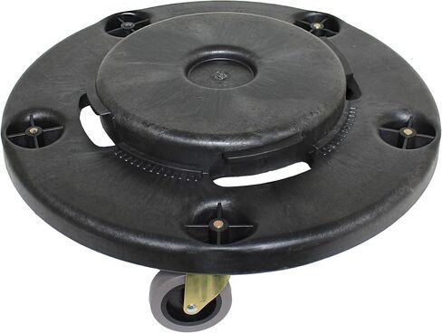 Thunder Group Excellante 5 Caster Trash Can Dollies، 18 بوصة × 6 بوصة، بلاستيك أسود in Kuwait