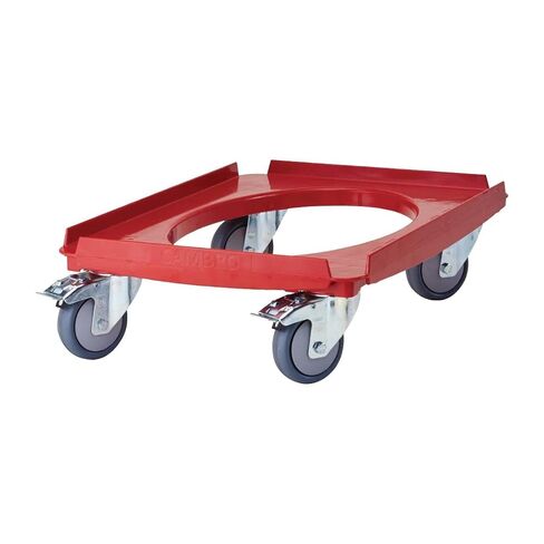 Cambro CD3253EPP158 Cam Dolly لـ Cam GoBoxes (سعة تحميل 550 رطل)، أحمر فاقع in Kuwait