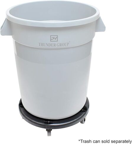 Thunder Group Excellante 5 Caster Trash Can Dollies، 18 بوصة × 6 بوصة، بلاستيك أسود in Kuwait