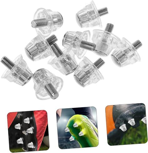 SHERCHPRY 10PCS Metal Soccer Cleat Studs Aluminum Replacement Spikes for Football Shoes 13mm Screws for Indoor and Outdoor Sports in Kuwait