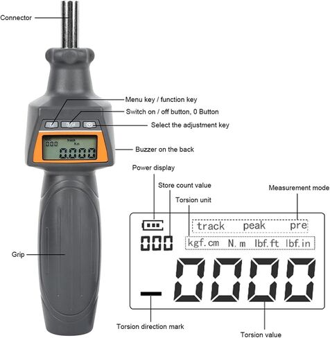 FTVOGUE Digital Torsion Driver Adjustable Screwdriver, Electronic Dynamometer Wrenches 0.4-4N.m for Tasks in Kuwait